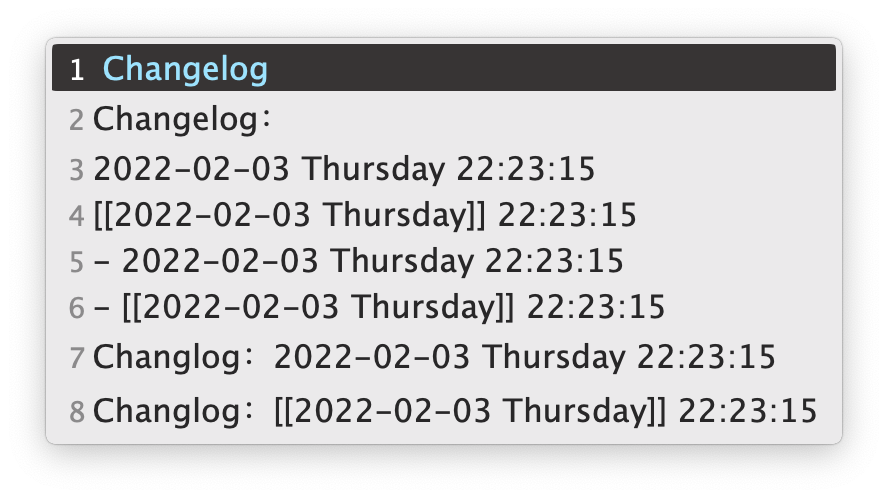 一键 cl 输入 Changelog